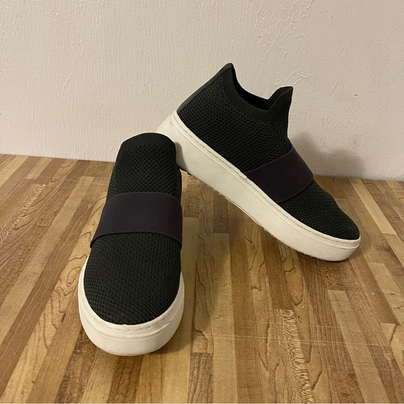 Eileen Fisher Shoes - Eileen Fisher Dark Gray Stretch Fit Slip On Sneakers Shoes Size 7.5